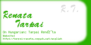 renata tarpai business card